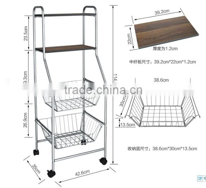 modern design high quality kitchen wire shtorage rack