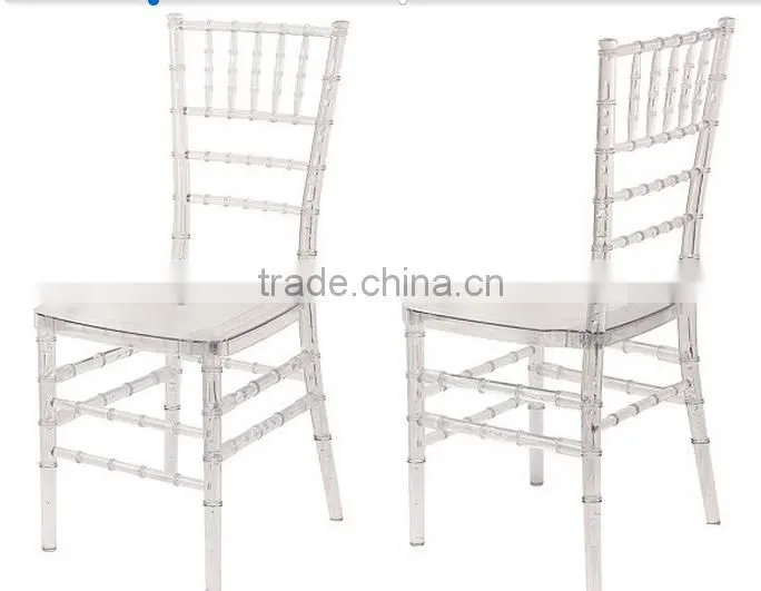 Transprarent resin acrylic plastic chair resin chiavari chair for sale