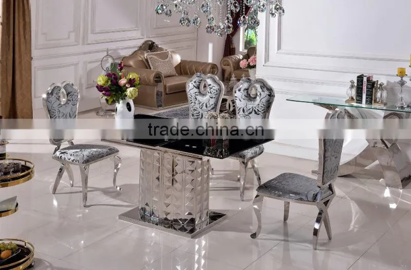 New Model Furniture Folding Extendable Glass Dining Table TH391