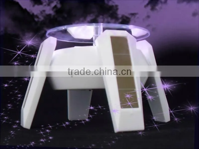 Rotating Solar Display Turntable With LED Light