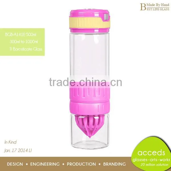 For Sale Custom Made Juice Glass Lemon Water Bottle
