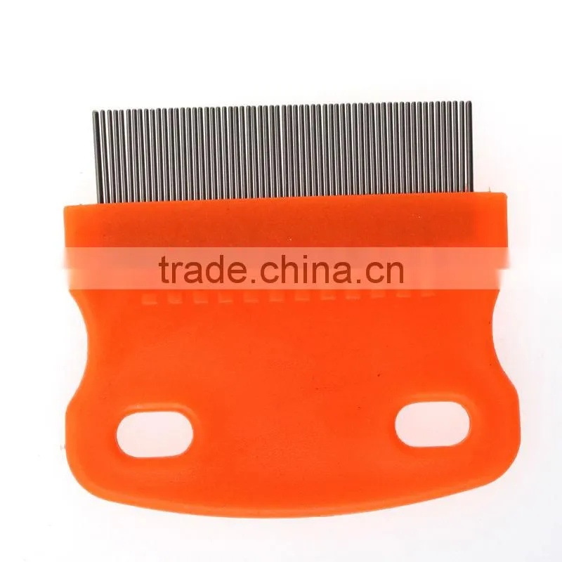 Stainless steel lice comb with plasic holder/ Anti lice comb / Metal lice comb