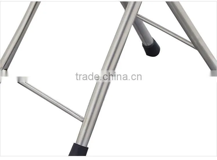 high quality brushed stainless steel morden folding chair for hotels restaurant office home garden LQ-ZD002