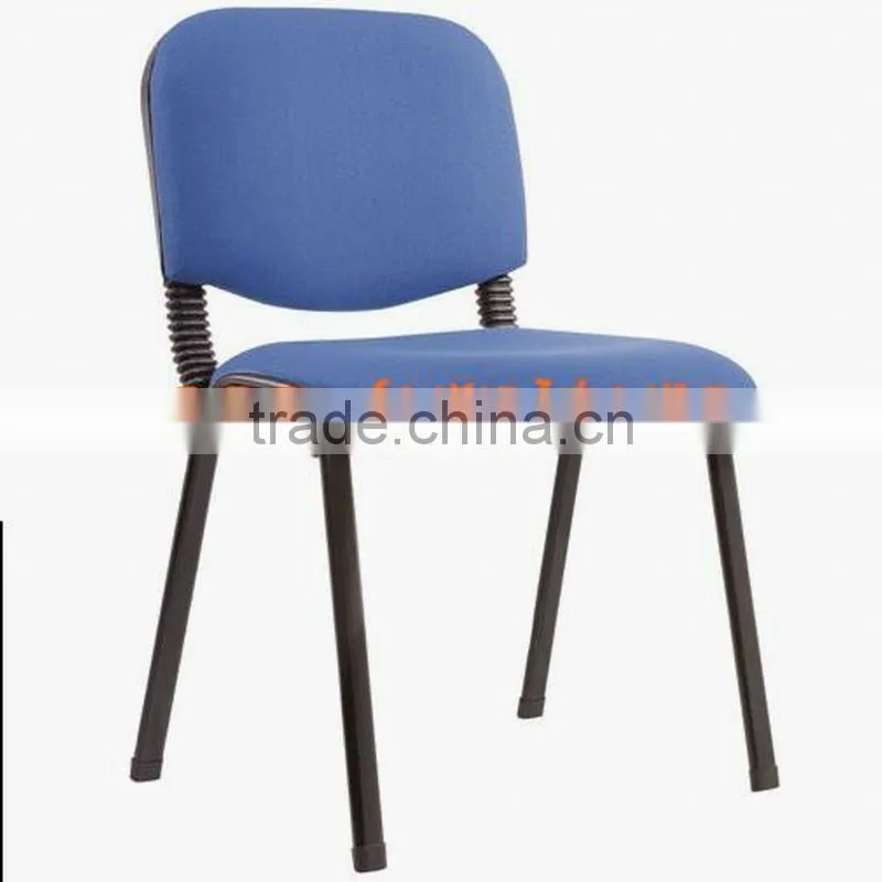 Black metal leg stacking student chair (6327)