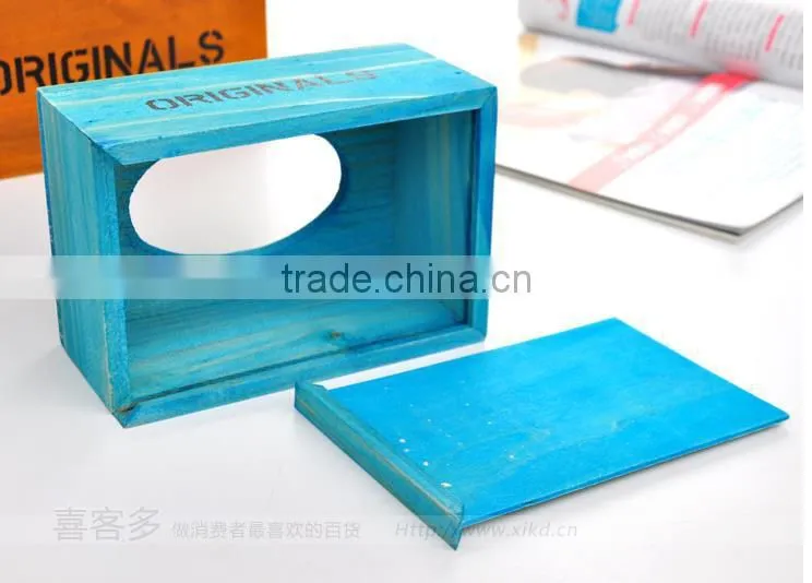 2016 popular Refined wood craft wooden tissue box