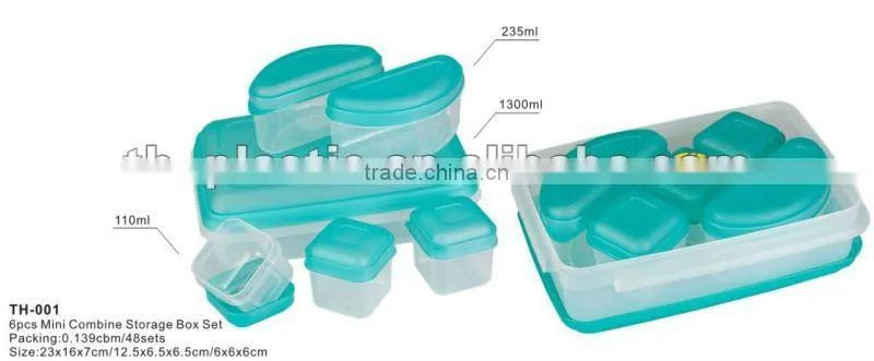 plastic food storage box,4 pcs mini container,food container set