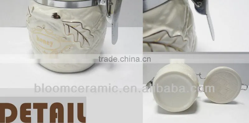 Ceramic sealed honey jar