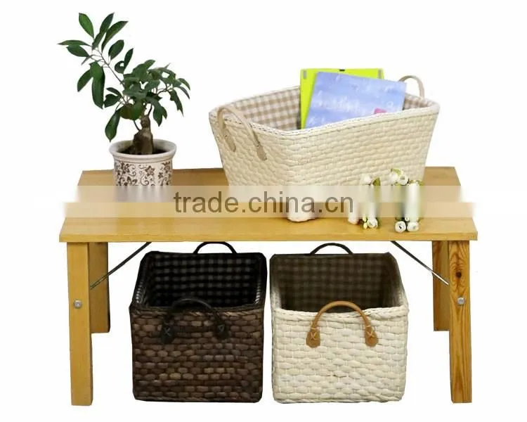High quality large wholesale handmade cheap Corn Husk storage baskets