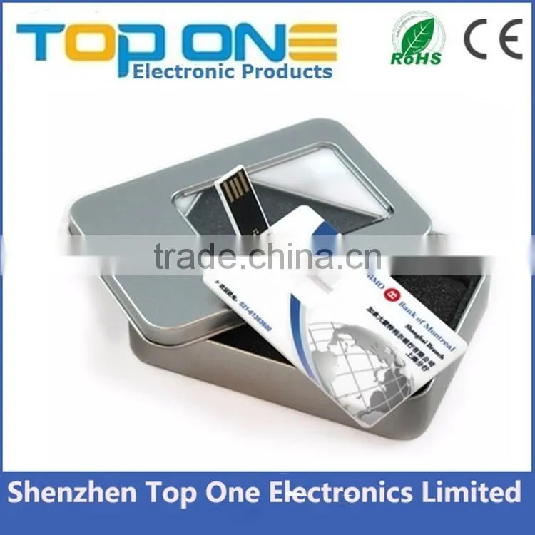 Custom logo 4gb credit card usb flash drive , promotional business plastic card USB flash stick