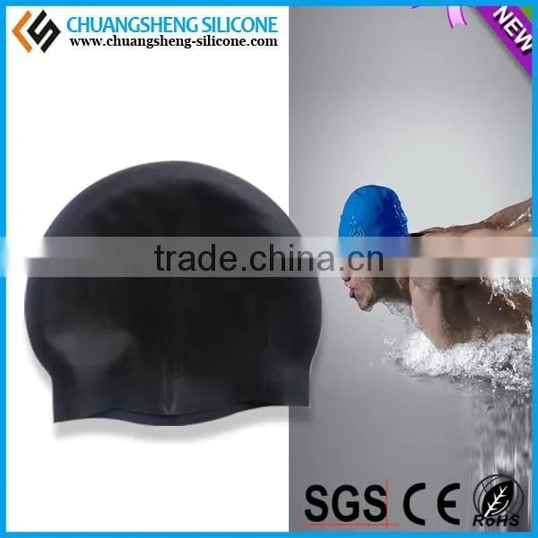 2015 best selling funny nude silicone batman swimming cap for long hair as gift