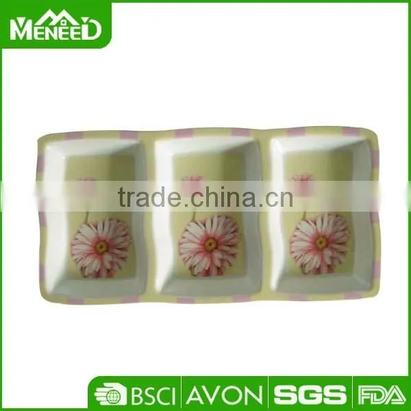 Party wavy cased confectionery divided restaurant rectangle plate