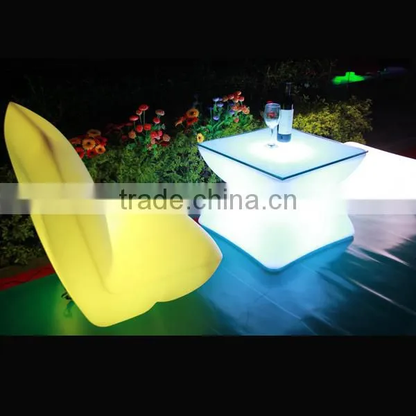 Modern fashion design Luxury L shape led bar sofa, led illuminated furniture