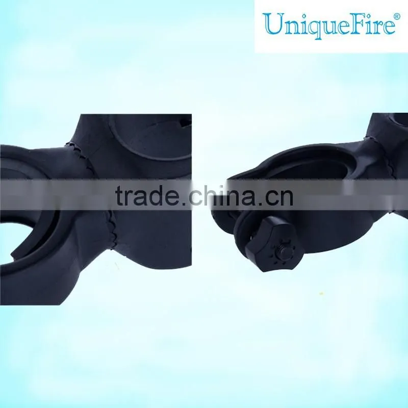 360 Degree Rotation Flashlight Holder Bike U-shaped Clip Stand Handlebar Clamp Riding