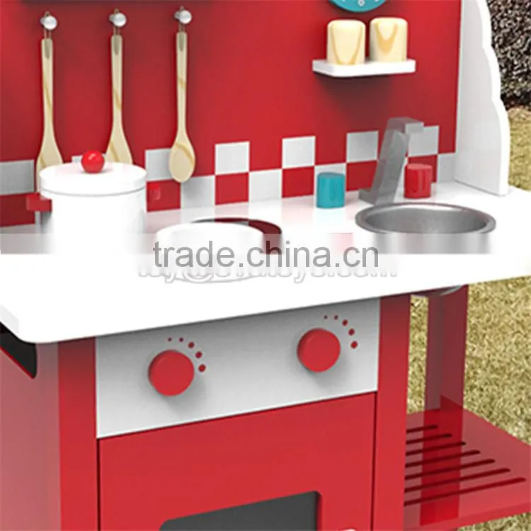 New design children play kitchen set boys wooden pretend kitchen set W10C291