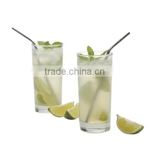 Bent Stainless Steel Long Cool Drinking Straw 4pcs/Set Curved Metal Straw