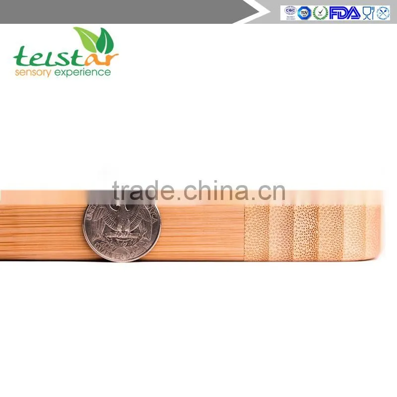 Beautiful Large 100% Organic Bamboo Cutting Board: Wood 18x12 w / Juice Groove. Knife & Eco-friendly!