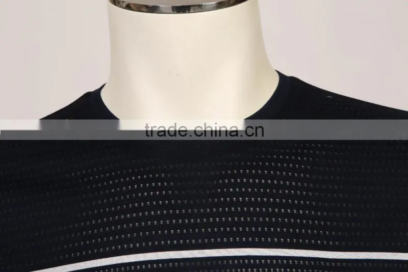 Summer new men's striped t- shirt