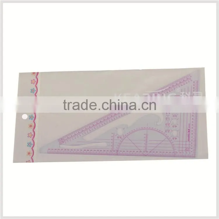 Kearing brand 1:3/1:4/1:5 transplant plastic sandwich line flexible triangular scale ruler #8345