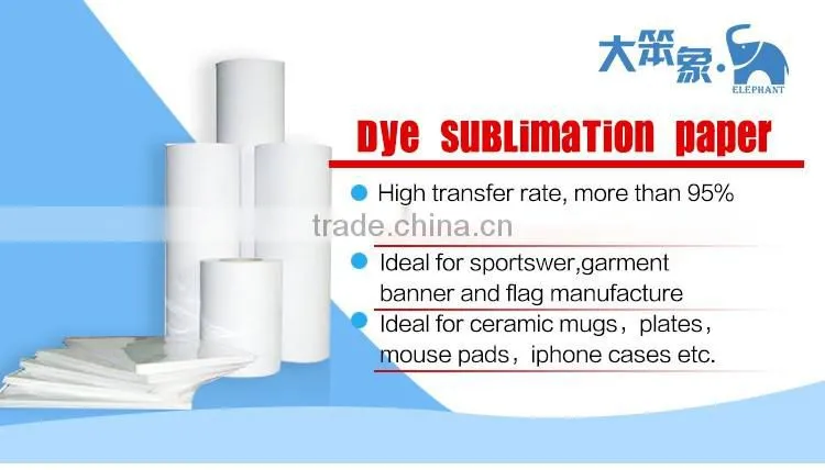 Roll to roll 100gsm sublimation paper 1600mm factroy in guangzhou