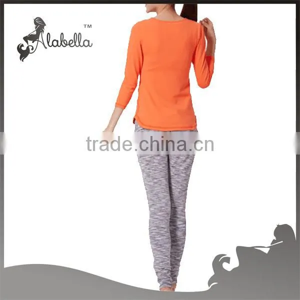 Autumn or winter breathable fitness&yoga wear for women long sports wear sets