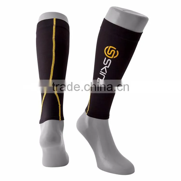 2016 custom full sublimation printed calf compression sleeve with Y style pattern