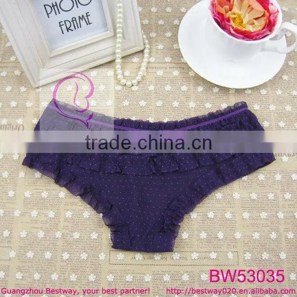 Wholes sale ladies fashion polk dot drape underwear