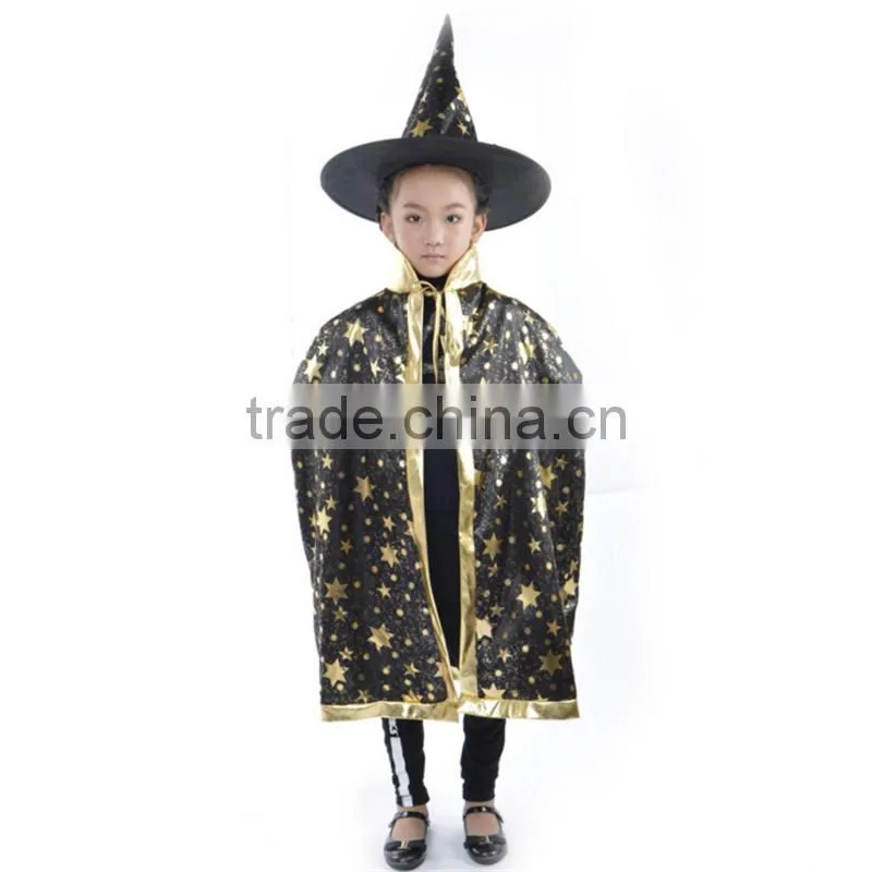 children's show cosplay Costume Halloween Costume magician witch star cloak for party supplies