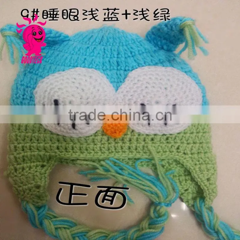 2015 hot sale Hand hook baby wool hats, Color matching hats