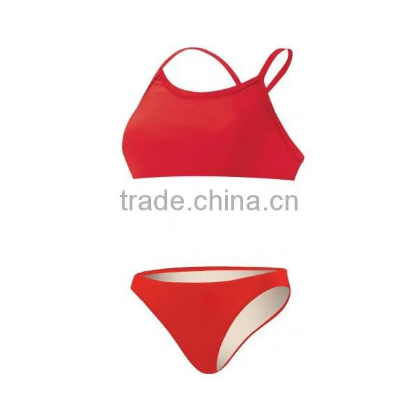 China sport wear manufacturer hot sale women swimwear two piece bathing suits