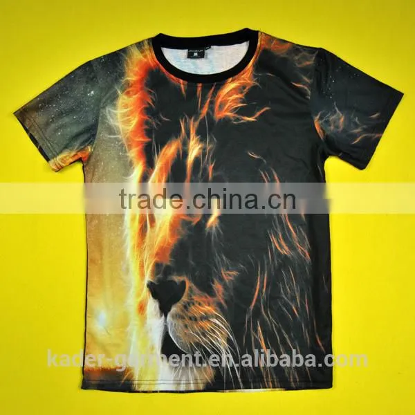 Dye sublimation tee, all lover printing tee shirt