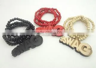 Hip-Hop wood fashion accessories chain necklace