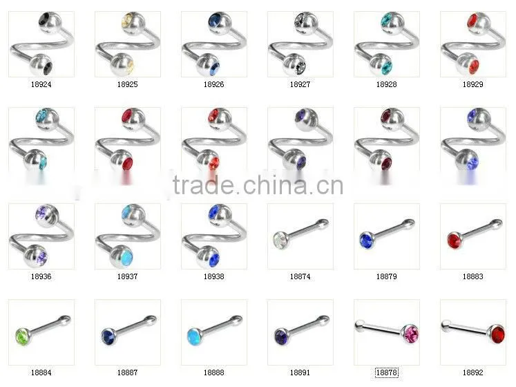16 Gauge (1.2mm) 1/4" (6mm) 4mm Ball Metallic With UV Ball Cartilage Tragus Earring
