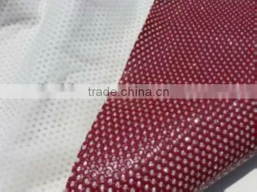 Guangzhou PVC punching glitter fabric for bag