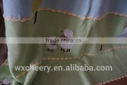 super soft 100% Cotton/bamboo/acrylic/polyester Knitted throw Blanket