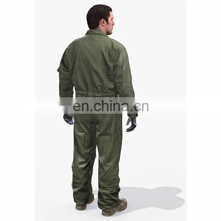 China factory OEM safety Aramid flame retardant airline pilot uniform workwear coverall for flying suit