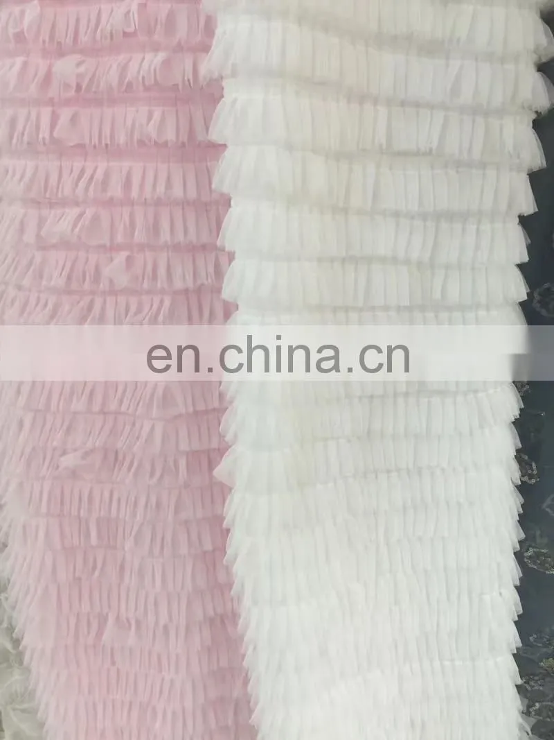 New Design Romatic Ruffled Organza Table Skirt
