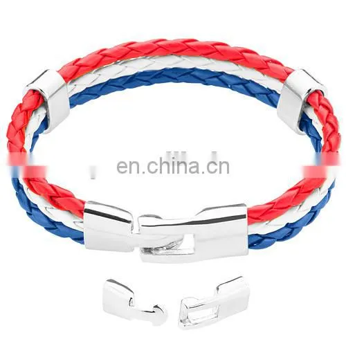 PU Leather Surfer Bracelet Country Flag Bracelet