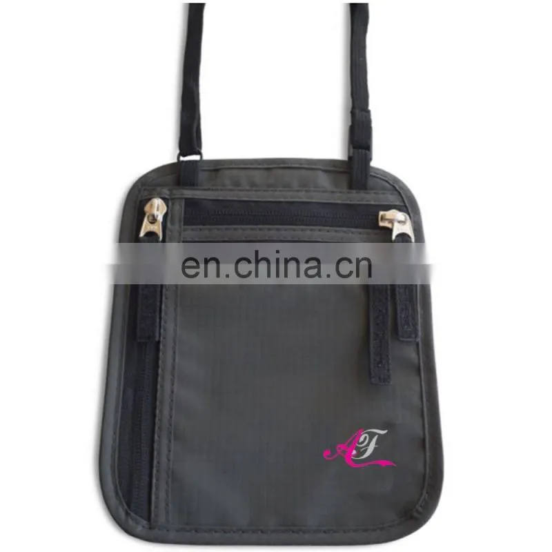 Rfid Nylon Stash Hidden Security Neck Wallet