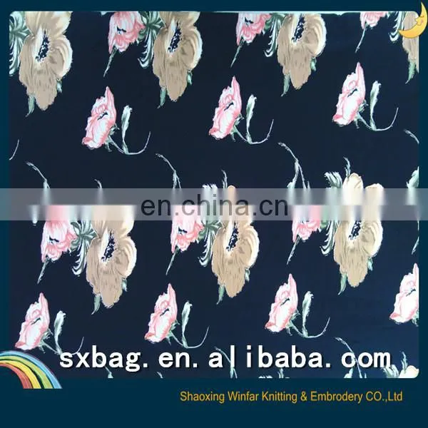 single Jersey knitting 30S rayon lycra spandex print fabric for garment