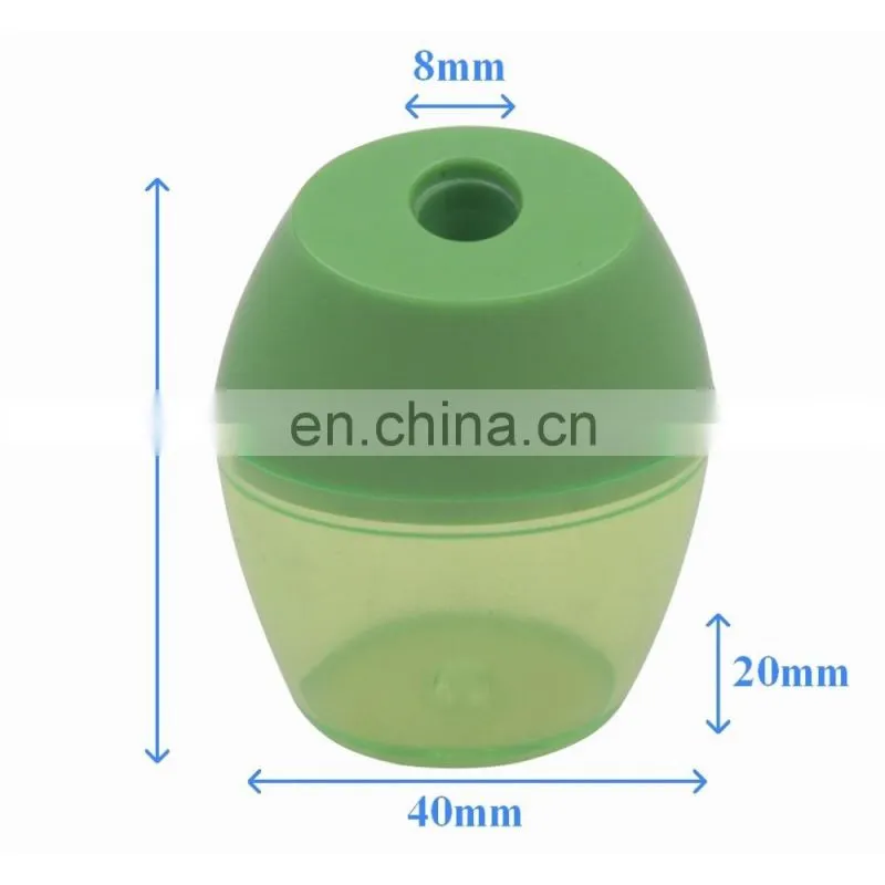 Oval Plastic Barrel Single Hole Pencil Sharpener