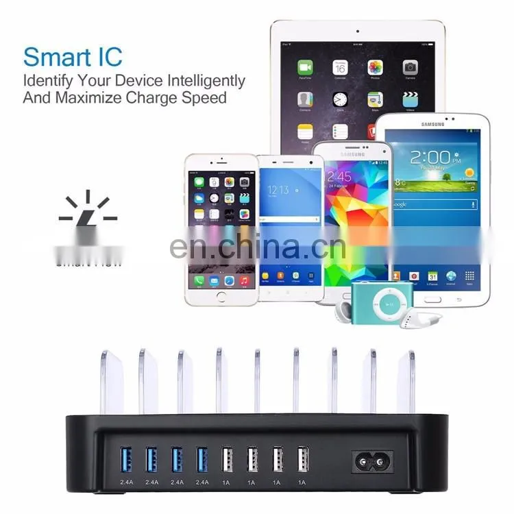 new style 8 ports mobile phone usb charging station multi charger station
