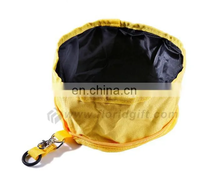 Portable outdoor foldable dog food travel bowl