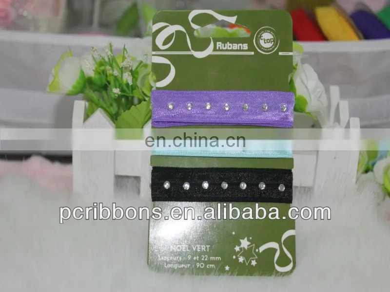 Foe ribbon with rhinestone