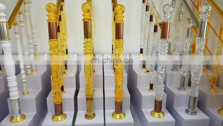 Fashion Molden Style Acrylic Stair Railings,Crystal Baluster Pillars,Decorative Clear Acrylic Glass Pillars