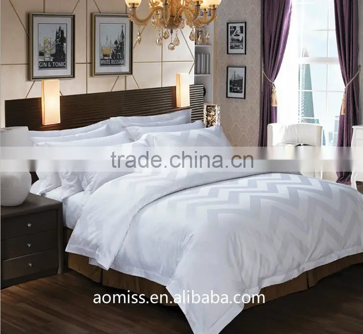 luxury pure cotton white 4 pcs bedding set 5 star hotel bedding linen set