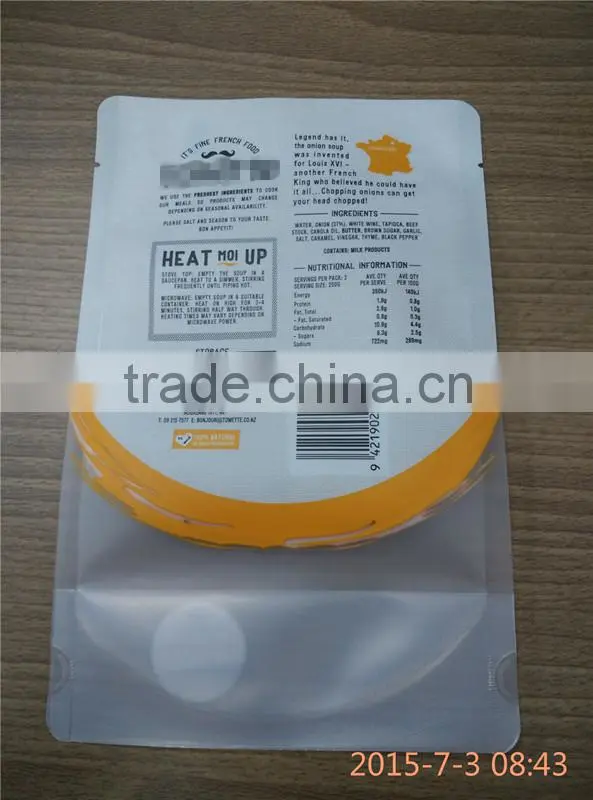 dried food bag for fruit with translucent window