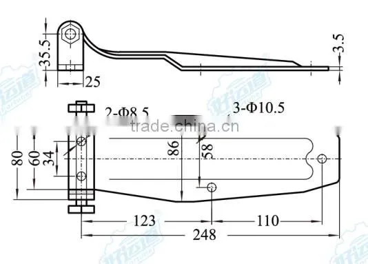 01125 Truck hinge