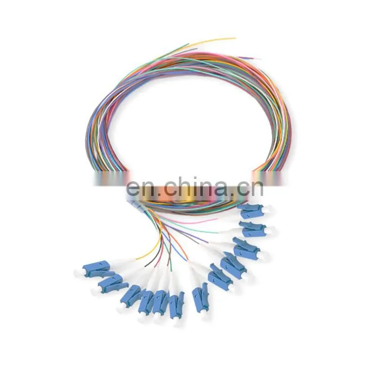 LC/SC/FC/ST 12-color SM MM OM1/OM2/OM3/OM4 fiber pigtails