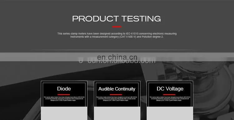 Allosun Handheld clamp meter digital AC DC Volt AC Amp OHM LCD Audible Diode Tester Portable Handheld Clamp Multimeter