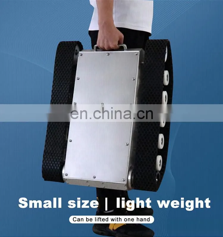IP65 waterproof stainless steel Small size portable rubber track platform remote crawler robot chassis